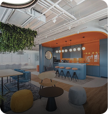 Other available premium work areas with modern interior design and flexible seating